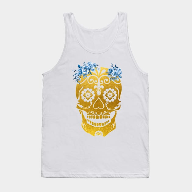 Sugar Skull Tank Top by erzebeth